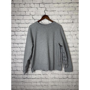Avia Men's XL Grey Activewear Sweatshirt‎ with Stripe Detail